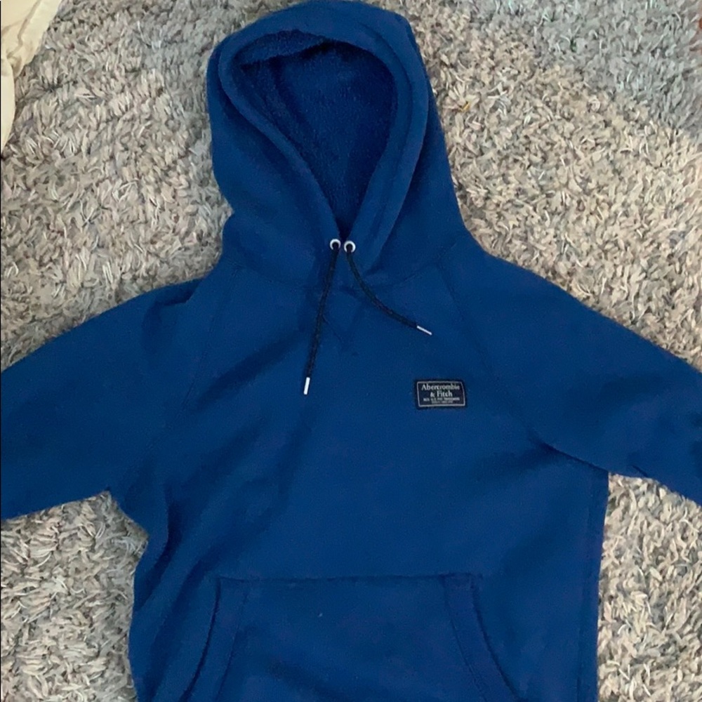 abercrombie and fitch blue hoodie
